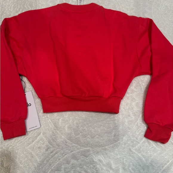 ALO Yoga Red Crew Neck Sweater Set - Picture 3 of 6